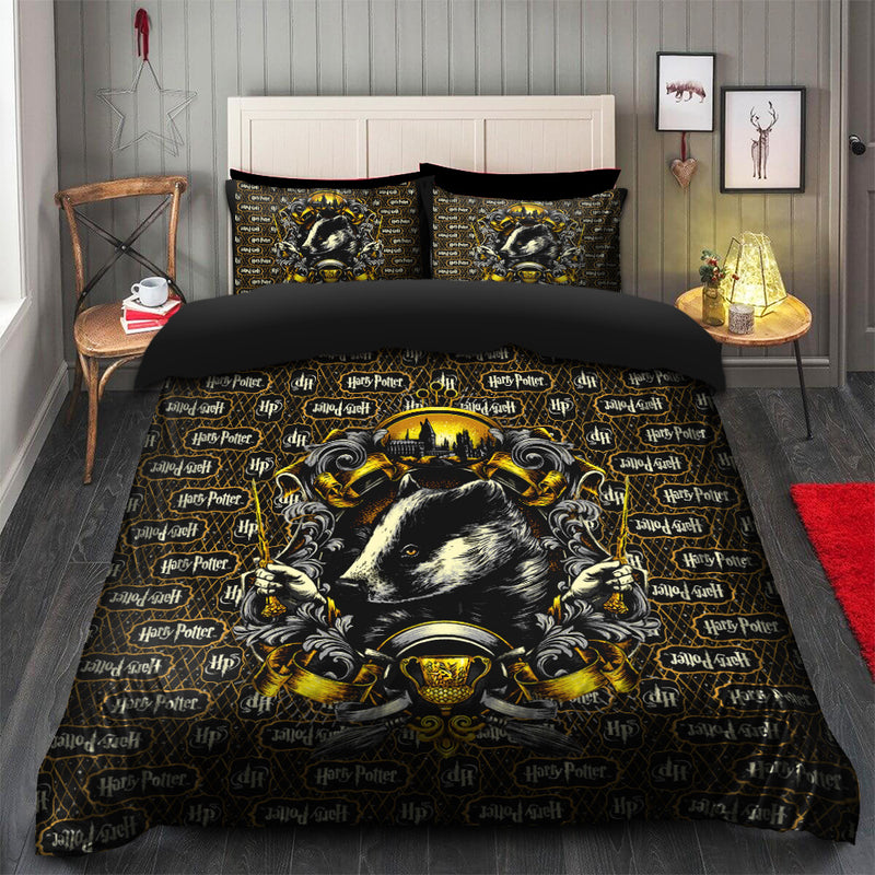 Hufflepuff Harry Potter Bedding Set Duvet Cover And 2 Pillowcases Nearkii