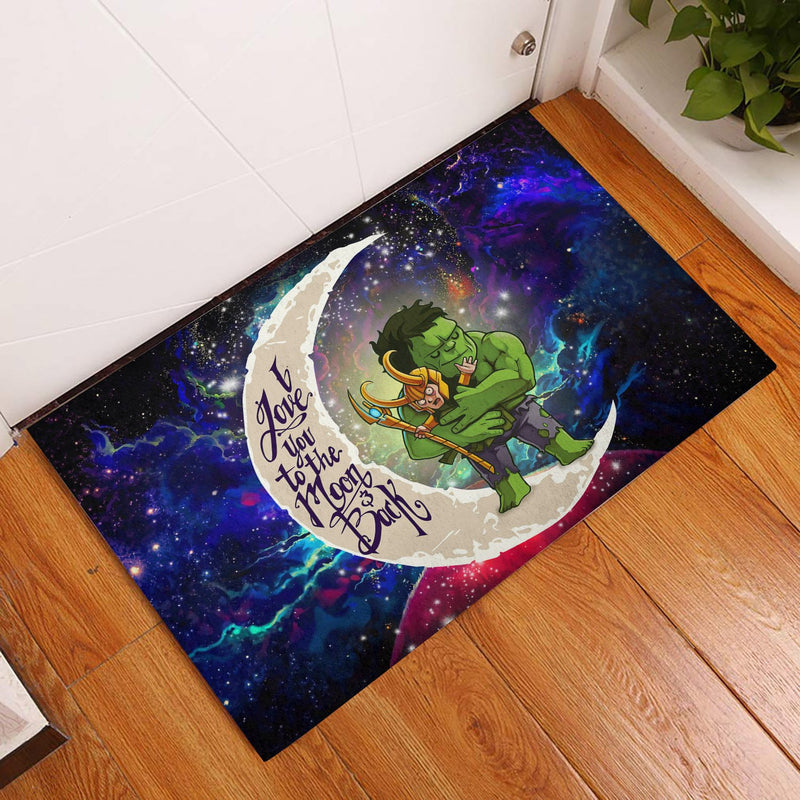 Hulk And Loki Love You To The Moon Galaxy Back Doormat Home Decor Nearkii