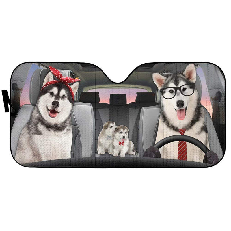 Husky Dog Driver Sunshades Nearkii