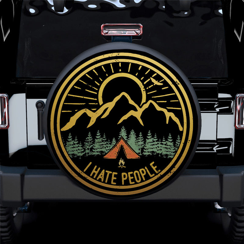 I Hate People Camping Is Awaiting Car Spare Tire Cover Gift For Campers Nearkii