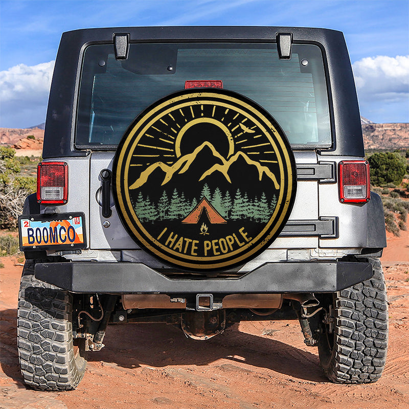 I Hate People Camping Is Awaiting Car Spare Tire Cover Gift For Campers Nearkii