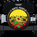 I Hate People Sunflower Retro 70s Style Spare Tire Cover Gift For Campers Nearkii