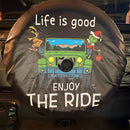Enjoy The Ride Grinch Jeep Christmas Car Spare Tire Covers Gift For Campers Nearkii