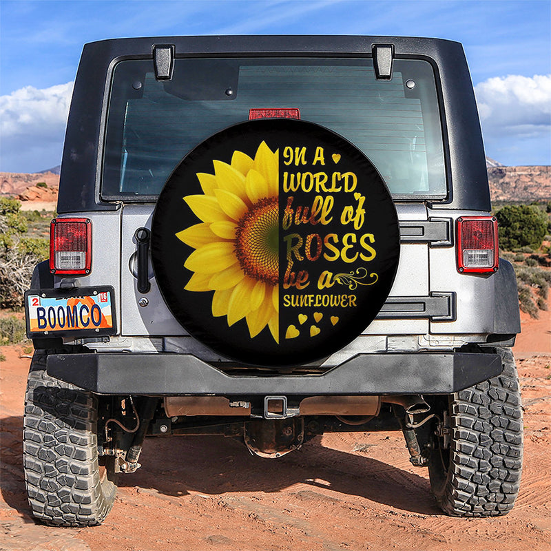 In A World Full Of Roses Car Spare Tire Cover Gift For Campers Nearkii