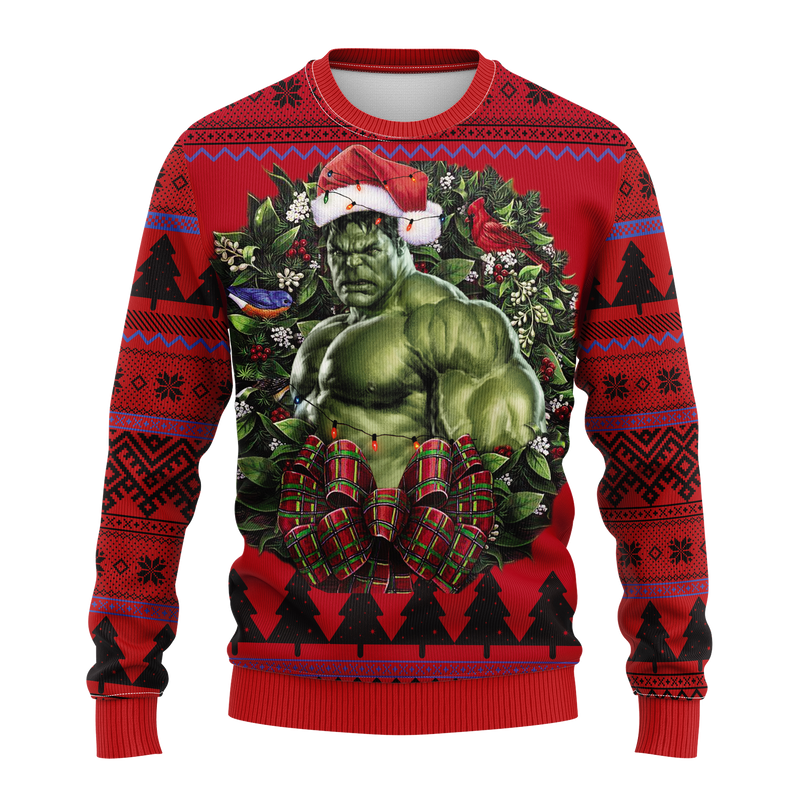 Incredible Hulk Noel Mc Ugly Christmas Sweater Thanksgiving Gift Nearkii