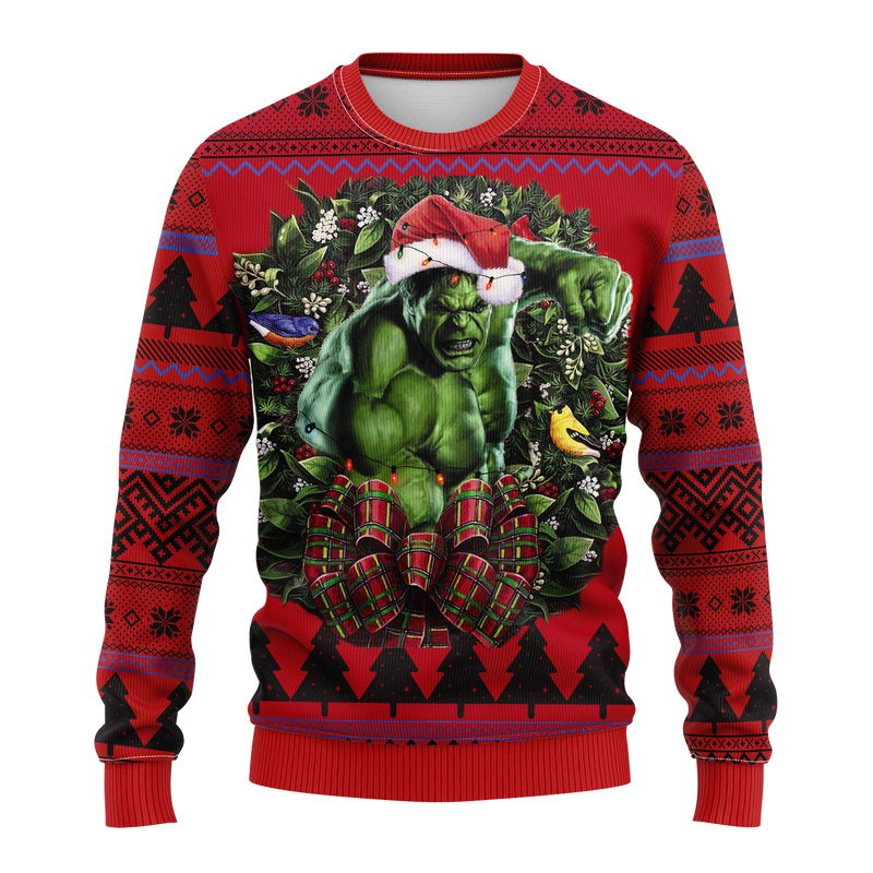 Incredible Hulk Noel Mc Ugly Christmas Sweater Thanksgiving Gift Nearkii