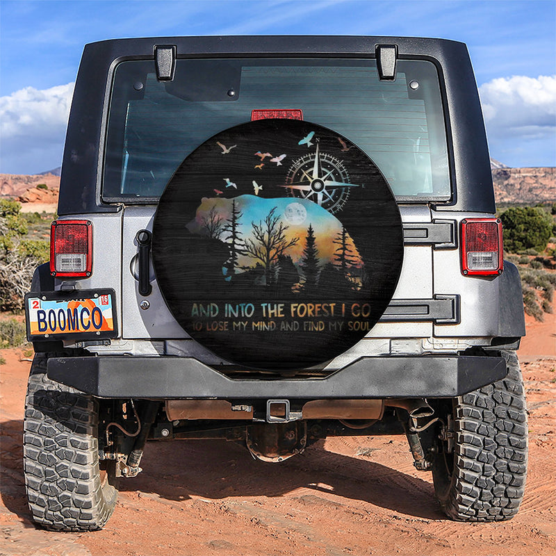 Into The Forest I Go To Lose Car Spare Tire Cover Gift For Campers Nearkii