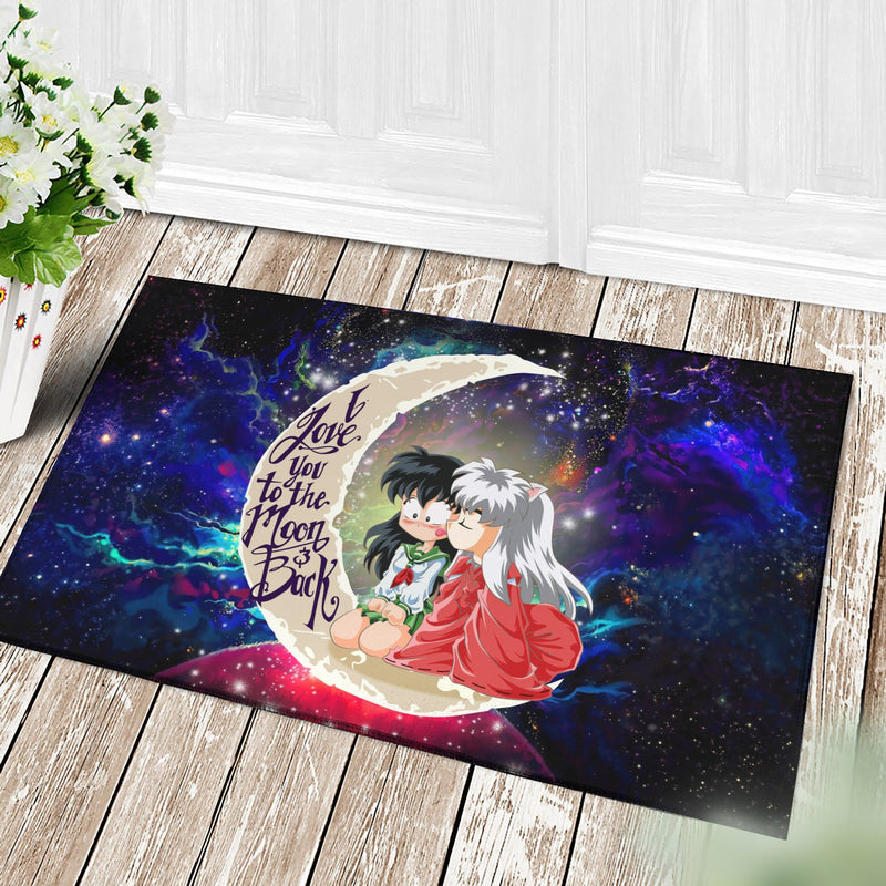 Inuyasha Love You To The Moon Galaxy Back Doormat Home Decor Nearkii