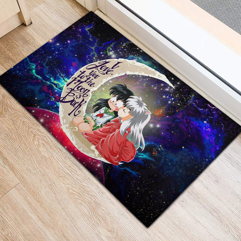 Inuyasha Love You To The Moon Galaxy Back Doormat Home Decor Nearkii
