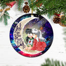 Inuyasha Love You To The Moon Galaxy Mica Circle Ornament Perfect Gift For Holiday Nearkii
