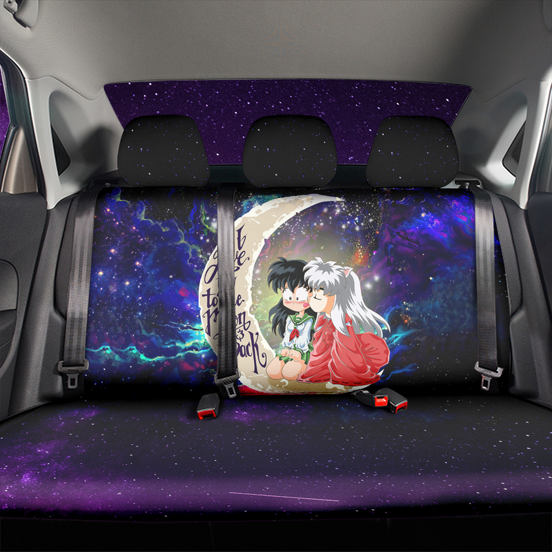 Inuyasha Love You To The Moon Galaxy Premium Custom Car Back Seat Covers Decor Protectors Nearkii