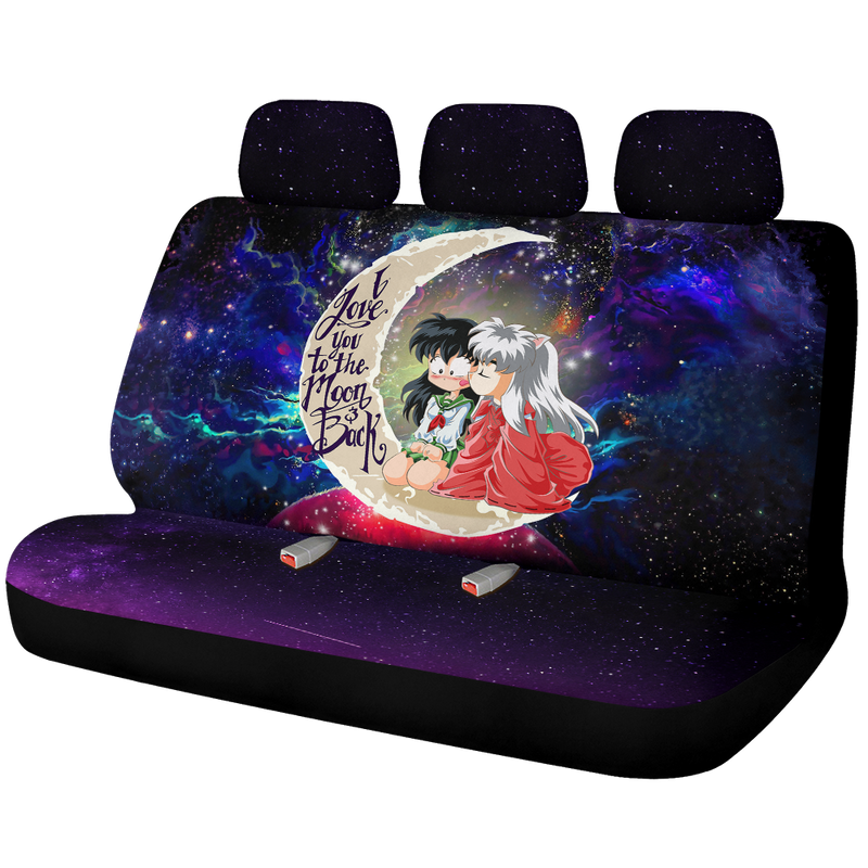 Inuyasha Love You To The Moon Galaxy Premium Custom Car Back Seat Covers Decor Protectors Nearkii