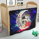 Inuyasha Love You To The Moon Galaxy Quilt Blanket Nearkii