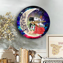Inuyasha Love You To The Moon Galaxy Wood Wall Clock Nearkii
