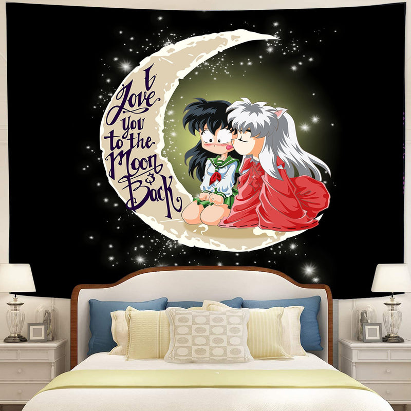 Inuyasha Love You To The Moon Tapestry Room Decor Nearkii