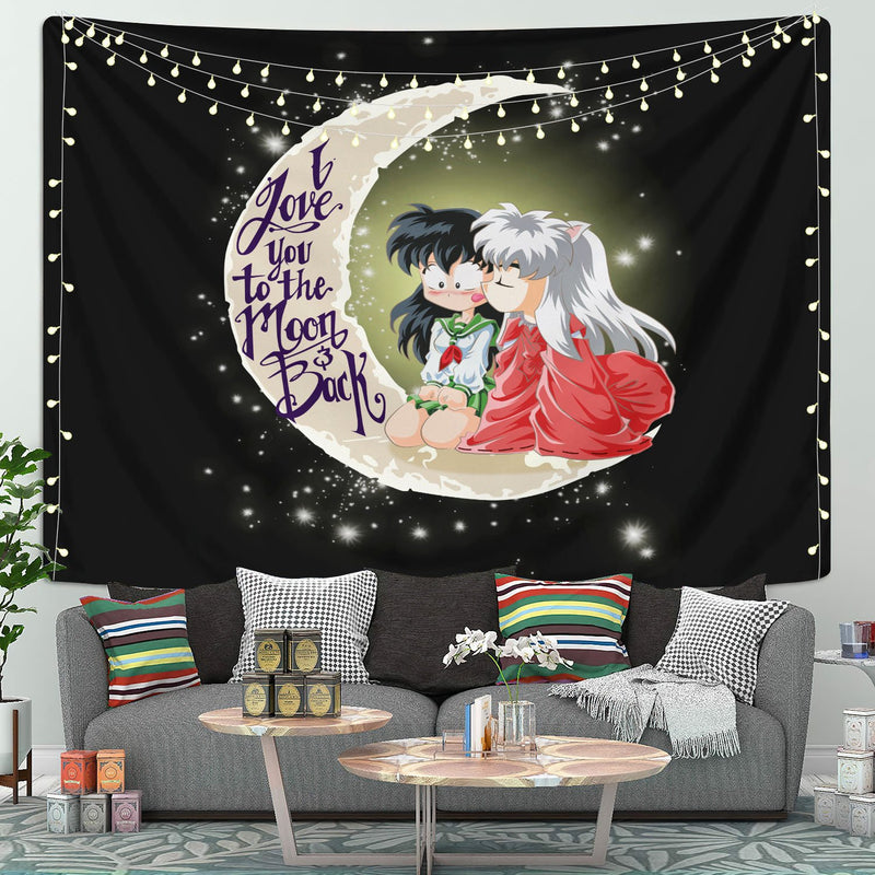 Inuyasha Love You To The Moon Tapestry Room Decor Nearkii