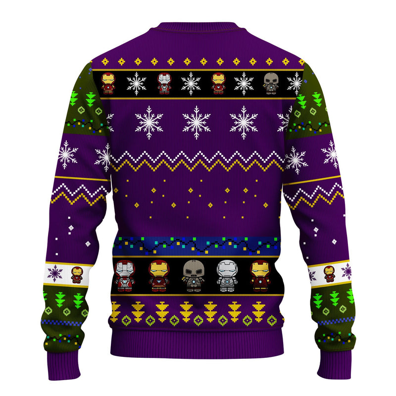 Avengers Ugly Christmas Sweater Purple Amazing Gift Idea Thanksgiving Gift Nearkii