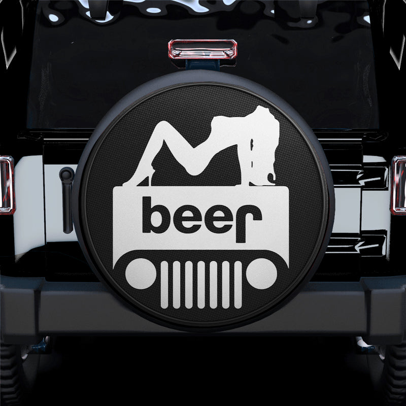 Jeep Beer Sexy Girl Car Spare Tire Covers Gift For Campers Nearkii