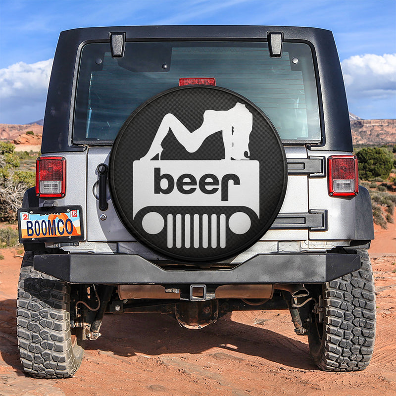 Jeep Beer Sexy Girl Car Spare Tire Covers Gift For Campers Nearkii