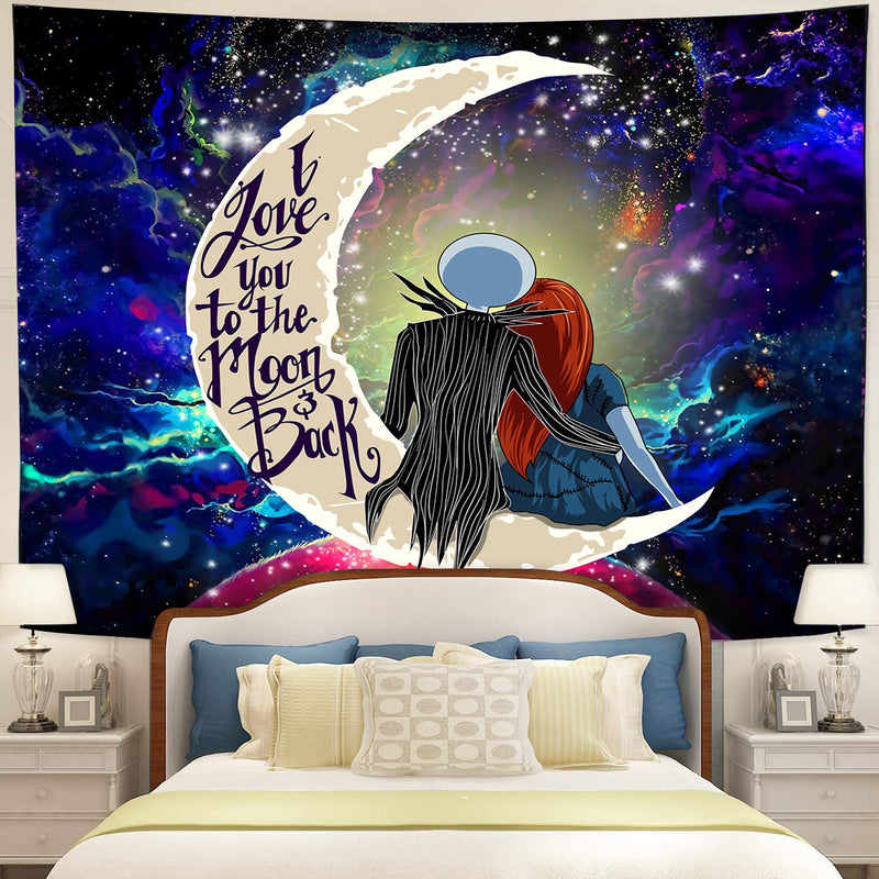 Jack And Sally Night Mare Moon And Back Tapestry Room Decor Nearkii
