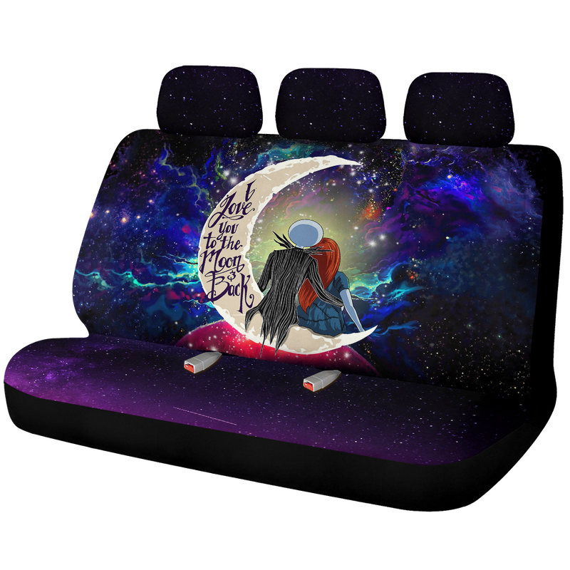 Jack And Sally Nightmare Before Christmas Love You To The Moon Galaxy Premium Custom Car Back Seat Covers Decor Protectors Nearkii