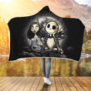 Jack And Sally Nightmare Before Christmas Moonlight Economy Hooded Blanket Nearkii