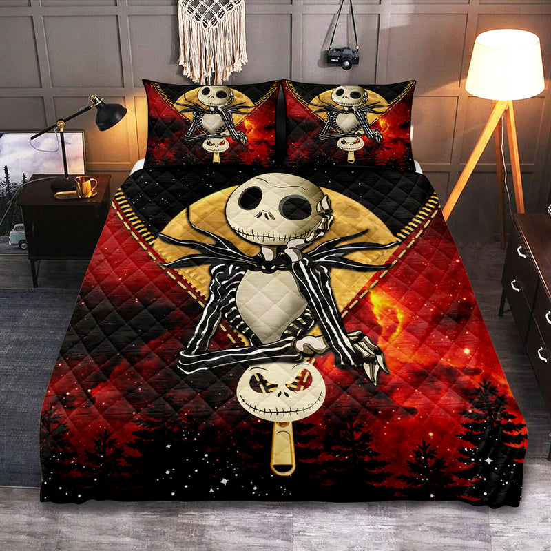 Jack Nightmare Before Christmas Moon Zipper Quilt Bed Sets Nearkii