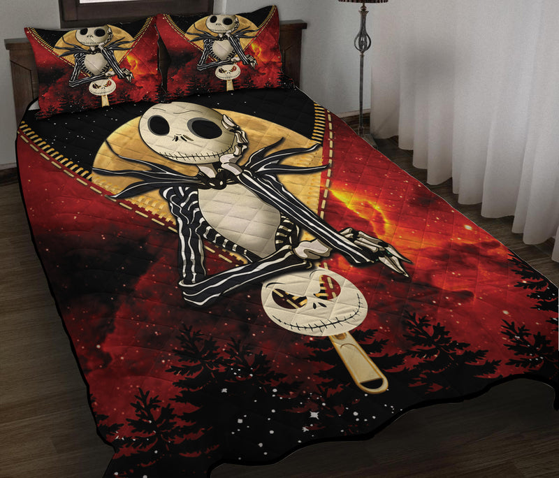 Jack Nightmare Before Christmas Moon Zipper Quilt Bed Sets Nearkii