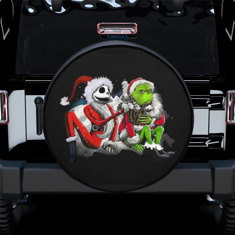 Jack Skellington Grinch Christmas Car Spare Tire Covers Gift For Campers Nearkii