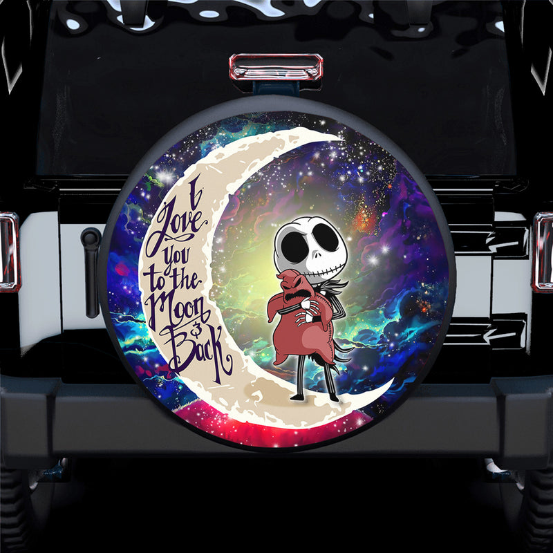 Jack Skellington Nightmare Before Christmas Love You To The Moon Galaxy Spare Tire Covers Gift For Campers Nearkii