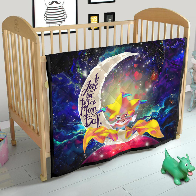 Jirachi Pokemon Love You To The Moon Galaxy Quilt Blanket Nearkii