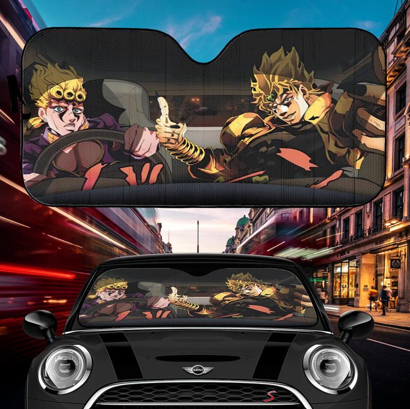 JoJo Dio And Giorno JoJo Bizarre Adventure Anime Car Auto Sunshades Nearkii