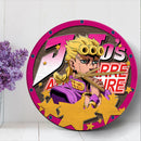 Jojo Bizarre Adventure Giorno Giovanna Wood Wall Clock Nearkii