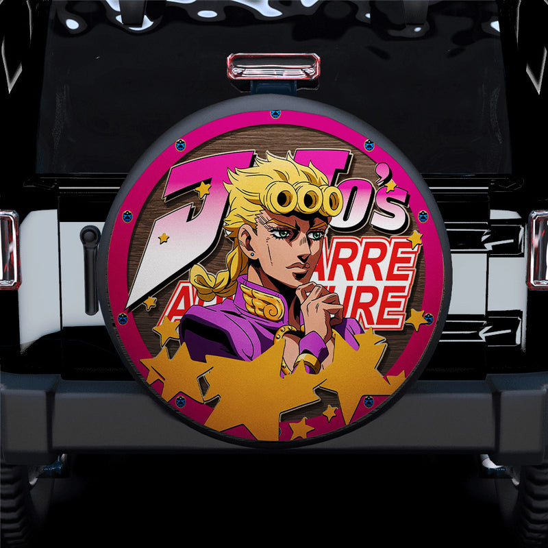 Jojo Bizarre Adventure Giorno Giovanna Jeep Car Spare Tire Covers Gift For Campers Nearkii