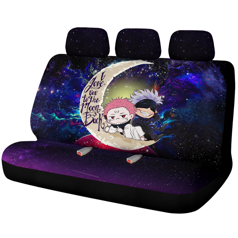 Jujutsu Kaisen Gojo Sakuna Chibi Anime Love You To The Moon Galaxy Premium Custom Car Back Seat Covers Decor Protectors Nearkii