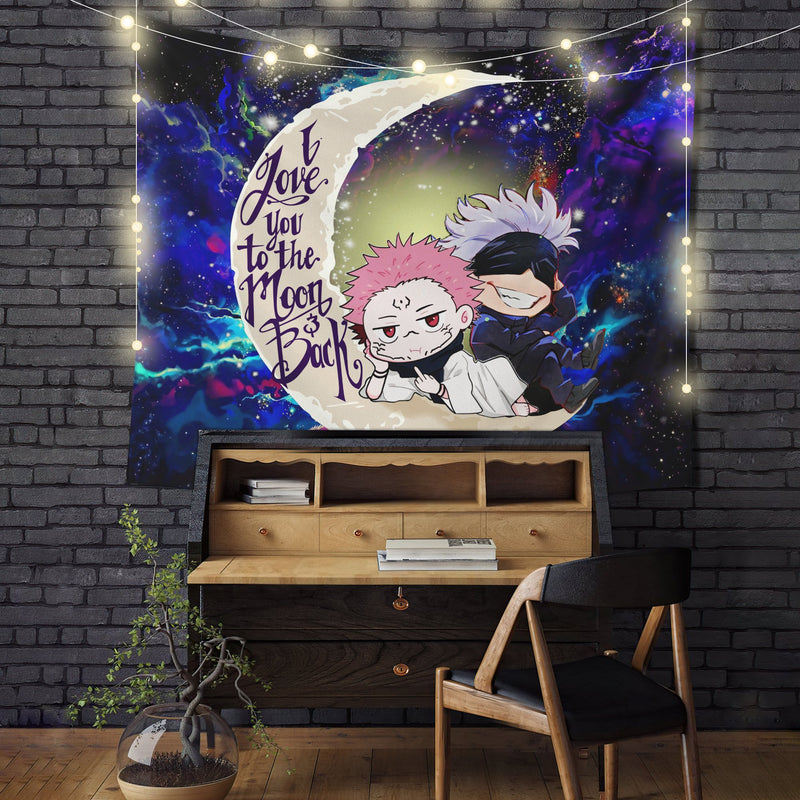 Jujutsu Kaisen Gojo Sukuna 1 Love You To The Moon Galaxy Tapestry Room Decor Nearkii