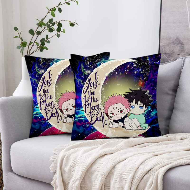 Jujutsu Kaisen Gojo Sukuna Chibi Anime Love You To The Moon Galaxy Pillowcase Room Decor Nearkii