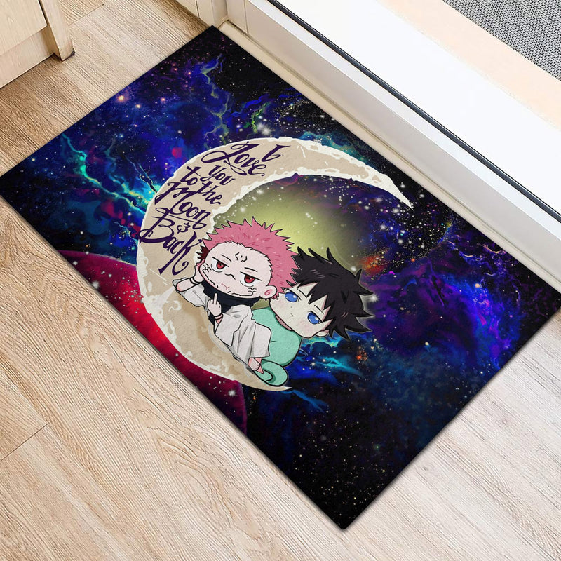 Jujutsu Kaisen Gojo Sukuna Love You To The Moon Galaxy Back Doormat Home Decor Nearkii