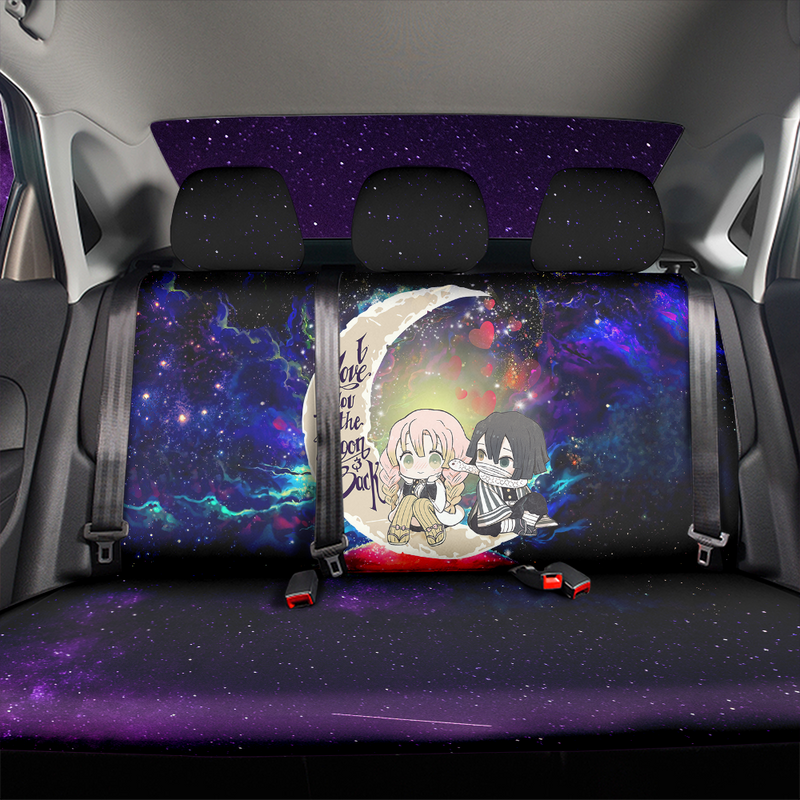 Kanroji And Kaburamaru Demon Slayer Love You To The Moon Galaxy Car Back Seat Covers Decor Protectors Nearkii