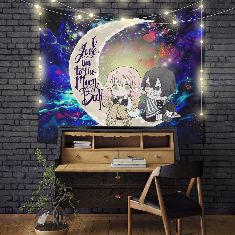 Kanroji And Kaburamaru Demon Slayer Love You To The Moon Galaxy Tapestry Room Decor Nearkii