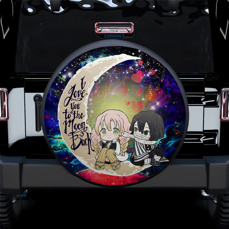 Kanroji And Kaburamaru Demon Slayer Love You To The Moon Galaxy Car Spare Tire Covers Gift For Campers Nearkii