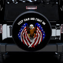Keep Calm And Fight On Jeep Car Spare Tire Cover Gift For Campers Nearkii