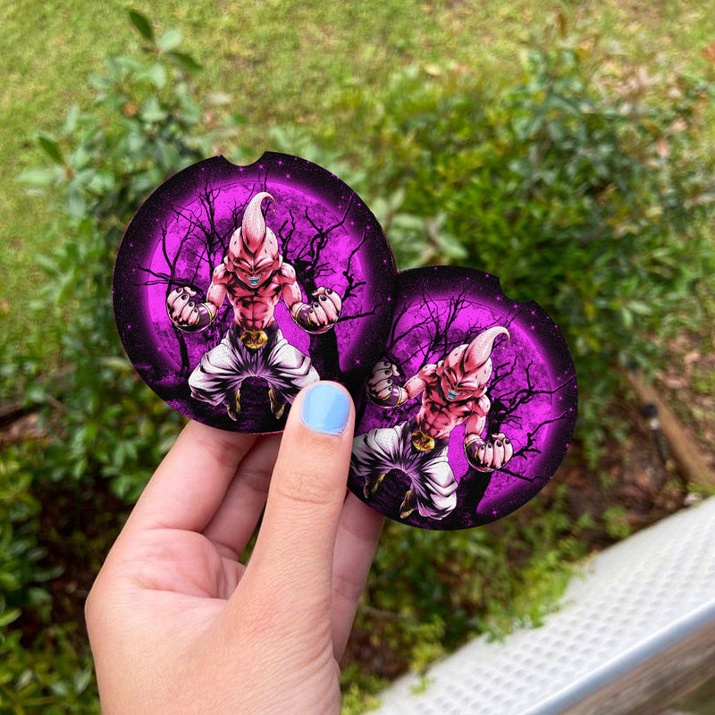 Kidbuu Moonlight Halloween Dragon Ball Anime Car Coasters Auto Cup Holder