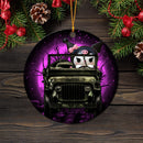 Kuromi Anime Funny Halloween Moonlight Mica Circle Ornament Perfect Gift For Holiday Nearkii