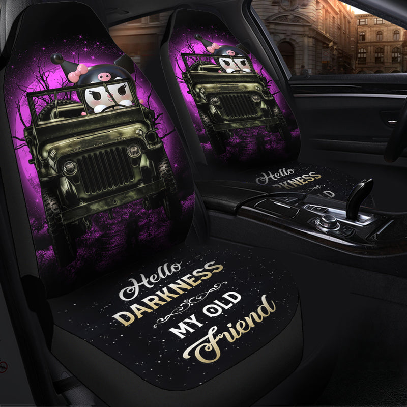 Kuromi Anime Ride Jeep Halloween Moonlight Premium Custom Car Seat Covers Decor Protectors Nearkii