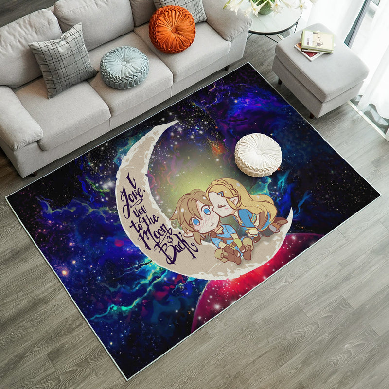 Legend Of Zelda Couple Chibi Couple Love You To The Moon Galaxy Carpet Rug Home Room Decor Nearkii