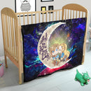 Legend Of Zelda Couple Chibi Couple Love You To The Moon Galaxy Quilt Blanket Nearkii