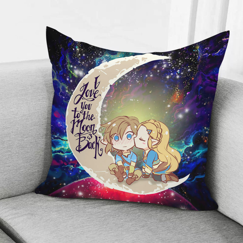 Legend Of Zelda Couple Chibi Couple Love You To The Moon Galaxy Pillowcase Room Decor Nearkii
