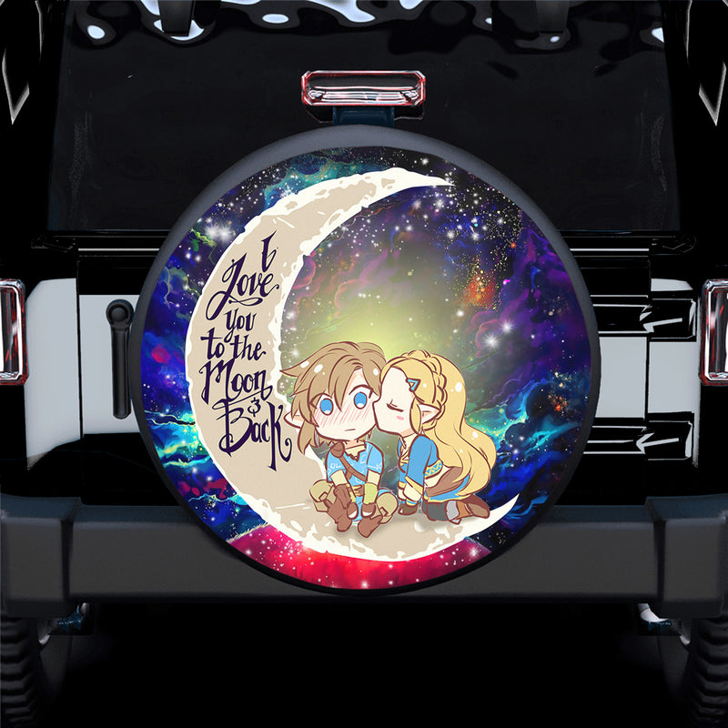 Legend Of Zelda Couple Chibi Love You To The Moon Galaxy Spare Tire Covers Gift For Campers Nearkii
