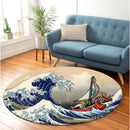 Legend Of Zelda The Great Wave Japan Round Rug